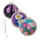 thumbnail image 5 of Kit De Bordado Para Principiantes, Kit De Puntada Perforada Para Decoración Del Hogar, Color Morado, 5 of 5