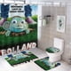 thumbnail image 1 of Trolland-theme 4-Piece Shower Curtain Set with Rugs, Waterproof Bathroom Decor Set Includes Bath Mat, U-Shaped Rug, Toilet Lid Cover and Curtain with Hooks, 1 of 6
