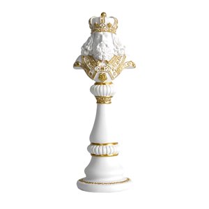 Bothyi - Estatuilla De Resina Artesanal, Estatua De Ajedrez Internacional Para Dormitorio, Oficina, Estantería, Rey
