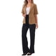 thumbnail image 2 of INSPIRE CHIC Blazer de algodón y lino de manga corta para mujer para oficina y uso casual L Marrón oscuro, 2 of 6