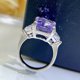 thumbnail image 4 of Anillos de Compromiso de Plata Esterlina 925 de 8 Quilates para Mujer Hielo Triturado Corte Radiante Anillo Amarillo/morado Delicados Anillos de Cóctel Llamativos para Esposa Damas, 4 of 7