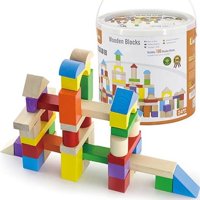 Viga - Juego De Bloques De Construcción. Madera. 100 Pzas.