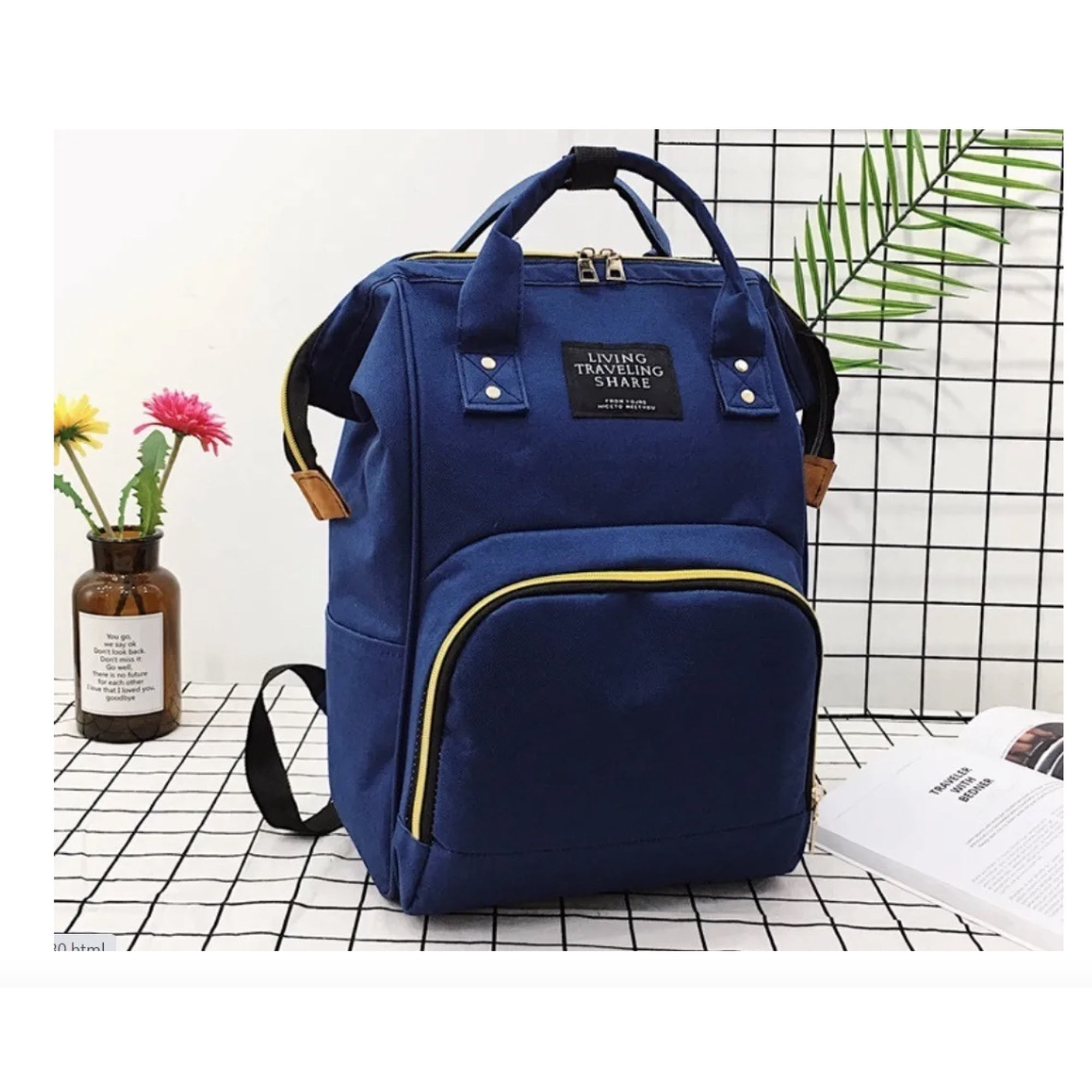 Riqui - Mochila Pañalera Bebé Azul