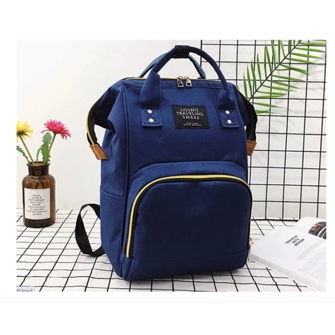 Riqui - Mochila Pañalera Bebé Azul