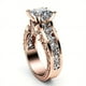 thumbnail image 4 of 1pc Stylish Rose Golden Two-tone Zirconia Ring for Men - Large Size with Sparkling Gemstones, 4 of 4