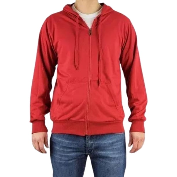 Poleron Algodón Hombre Primavera Verano Cierre Colores Mu54