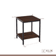 thumbnail image 4 of Velador Mesa Auxiliar Lateral de 2 Niveles - Madera Oscura Walnut, 4 of 4