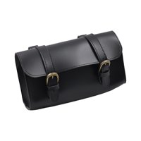 Ioensy - Bolsa Delantera Para Bicicleta, Resistente Al Agua, Profesional, De Cuero Pu, Para Manillar De Bicicleta, Color Negro