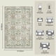thumbnail image 2 of Alfombra Baksham 122x152 cm Beige y Azul Lavable, 2 of 8