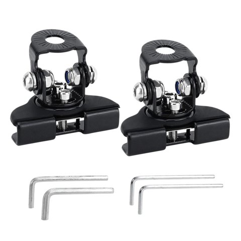 Magideal - Soportes De Montaje De Barra De Luz Genéricos, Soporte De Montaje De Luz De Trabajo, Abrazadera, Soportes De Luz De Capó Para Camioneta Y Suv, 2 Uds. Negro
