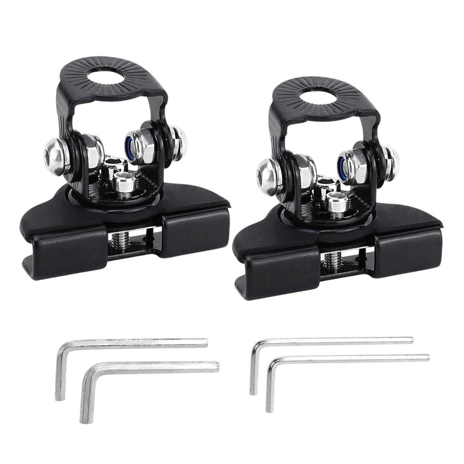 Magideal - Soportes De Montaje De Barra De Luz Genéricos, Soporte De Montaje De Luz De Trabajo, Abrazadera, Soportes De Luz De Capó Para Camioneta Y Suv, 2 Uds. Negro
