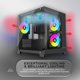 thumbnail image 4 of Funda para PC Gaming Cube Apevia Prism-BK Prism Micro-ATX, color negro, 4 of 7