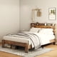 thumbnail image 3 of Bed Frame Queen Size, Wood Platform Bed Frame with Storage LED Light Headboard and 2 USB , Noise Free,No Box Spring Needed and Easy Assembly Tool,Large Under Bed Storage,Dark Brown, 3 of 3