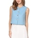 thumbnail image 1 of Chaleco de Tweed sin Mangas con Botones para Mujer INSPIRE CHIC Casual de Negocios L Azul Claro, 1 of 5