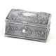 thumbnail image 1 of Caja De Regalo De Caja De Anillo De Joyería De Estaño Con Forma De Cofres De Tesoro Vintage Plata Antigua, 1 of 1