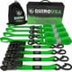 thumbnail image 1 of Pack X 4 Correas De Amarre 2,5 Cm X 457 Cm Rhino Usa Verde, 1 of 3