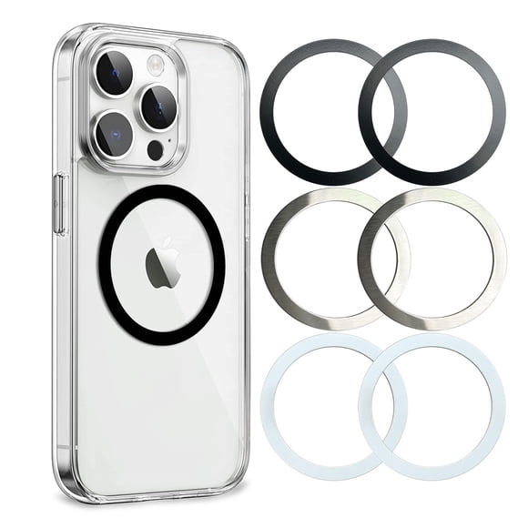 Anillos Metálicos Magnéticos Universales Aothey para Magsafe Paquete de 6
