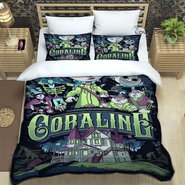 C-coraline cartoonr print Bedding Sets exquisite bed supplies set duvet cover bed comfort set bedding set luxury birthday gift
