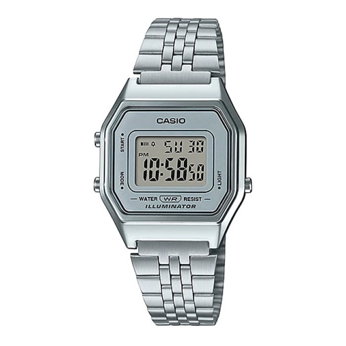 Reloj Digital Plateado Casio La-680wa-7