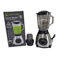 Genérico - Licuadora Juguera Electrica 3 Velocidades Jarra Vidrio 1.5Lt Plateado