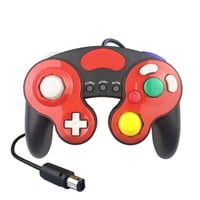 Gamepad Con Cable Aaronmei Para Wii Ngc Control Gamecube Negro Rojo