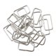 thumbnail image 2 of Conector De Hebilla Cuadrada De Metal De 20 Piezas Para Bolsa De Bricolaje Craft 32x16x2.8mm Plata, 2 of 3