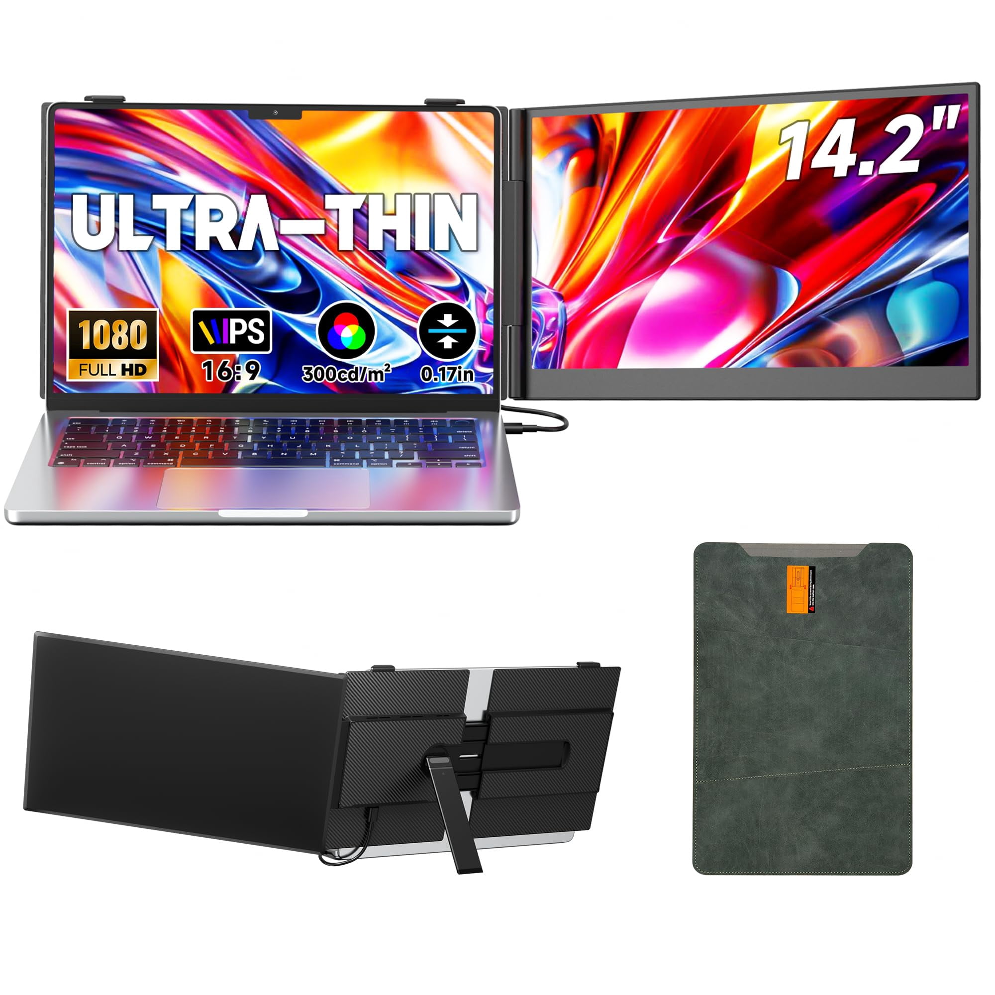 Monitor Portátil Setclod 14.2 Fhd 1080p Ips 0.17 Pulgadas Ultrafino