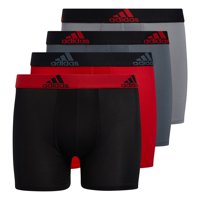 Adidas - Calzoncillos Bóxer De Microfibra De Corte Atlético Para Niños, Paquete De 4