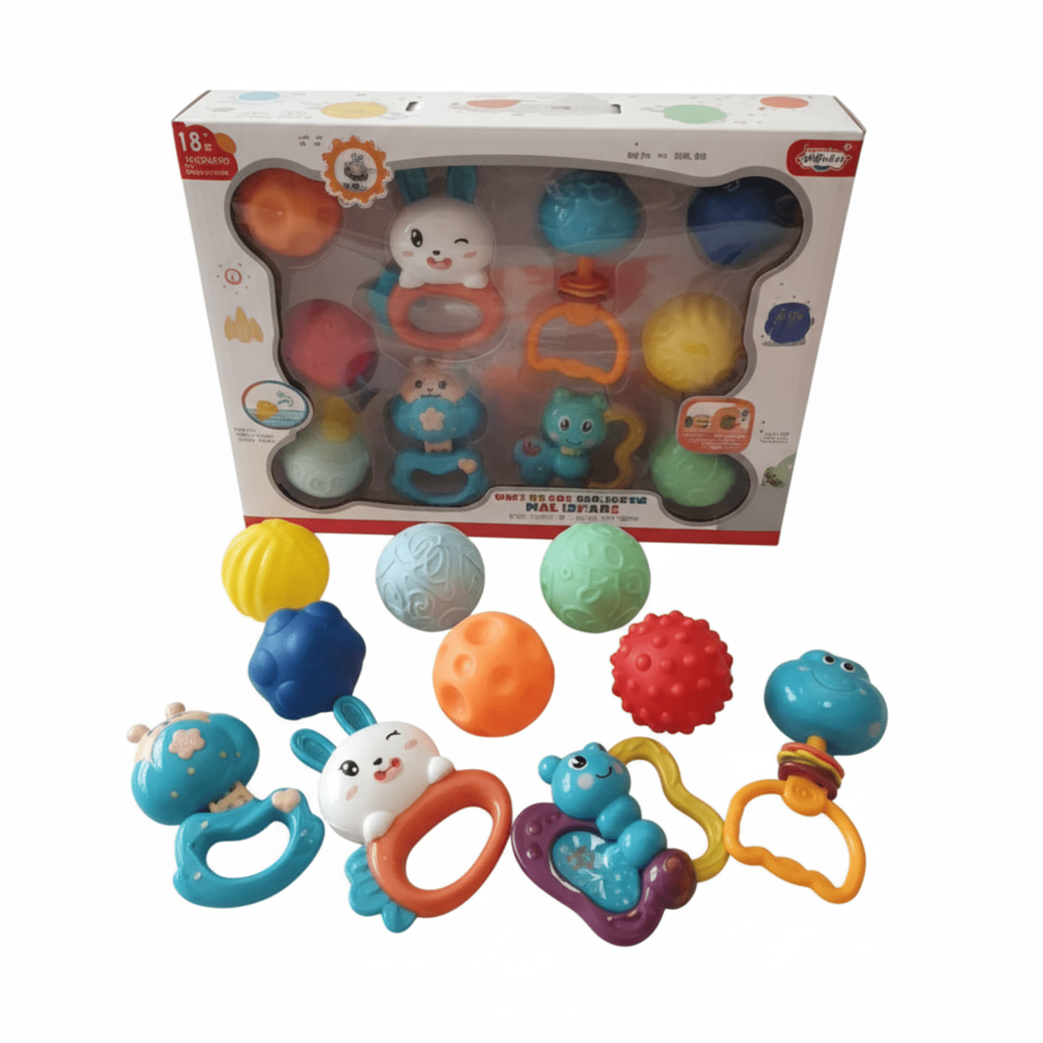 Genérico - Set Sonajero Con Pelotas Estimulantes