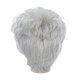 thumbnail image 2 of Pelucas Masculinas De Corte Pixie Natural Peluca Corta Y Recta De Cabello Humano Gris Plateado, 2 of 5