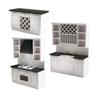Bothyi - Gabinete De Cocina En Miniatura, Accesorios De Escenas En Miniatura, Hechos A Mano, 1/12