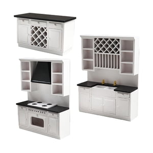 Bothyi - Gabinete De Cocina En Miniatura, Accesorios De Escenas En Miniatura, Hechos A Mano, 1/12