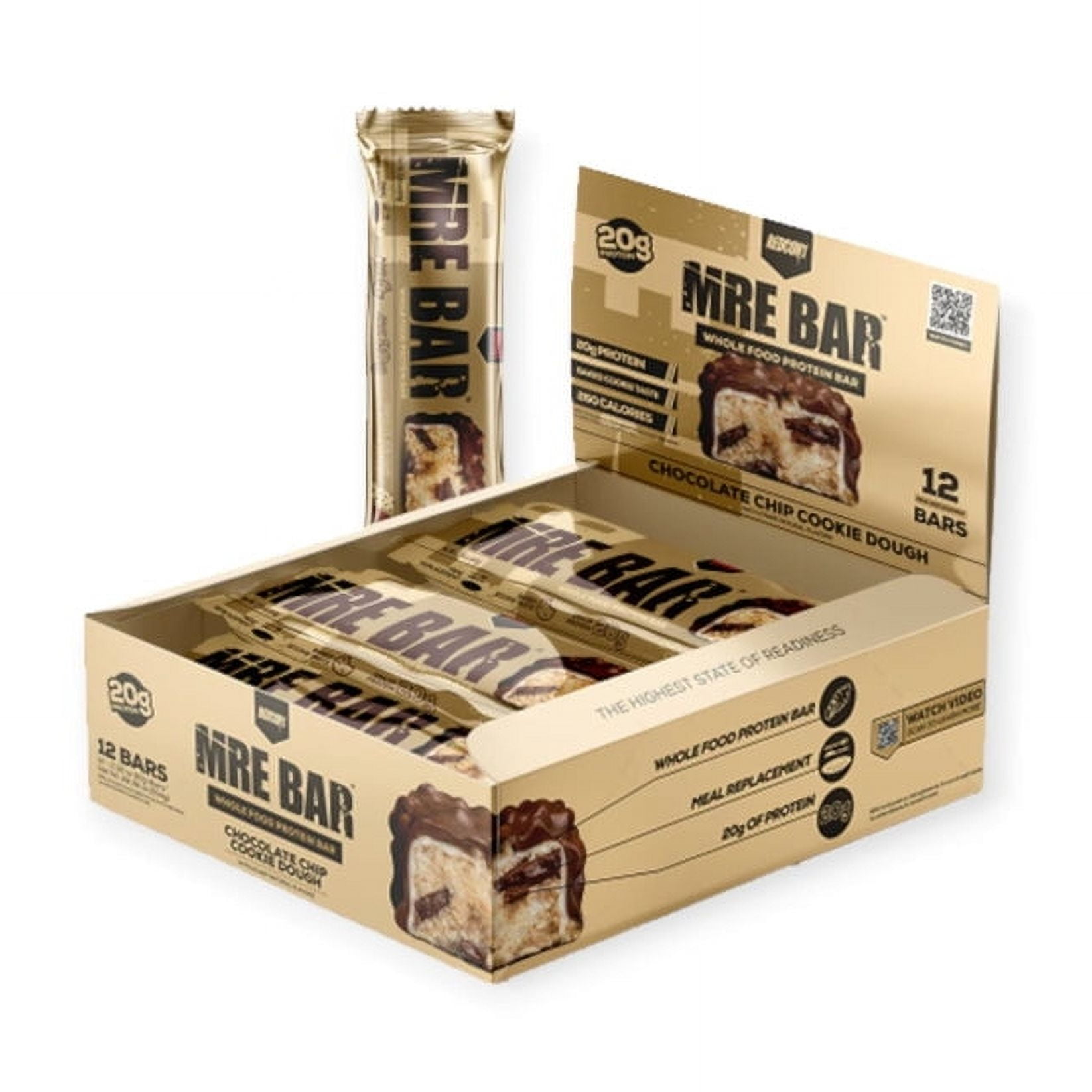 Redcon1 - Box 12 Barras Mre Bar 20g Proteina Chocolate Chip Cookie Dough -