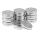 thumbnail image 5 of 10x 60ml cosméticos de aluminio redondos crema bálsamo de labios vacíos contenedores tarros de plata de esta?o, 5 of 5