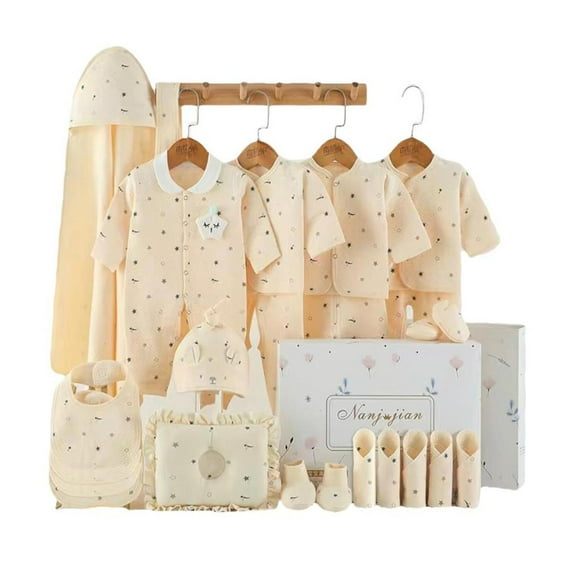 Pack Ajuar Bebé Ropa Algodón 24 Piezas Amarillo LuBabycas