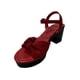 thumbnail image 4 of Sandalia Gamuza Ecológica ZAZ13 Rojo, 4 of 5