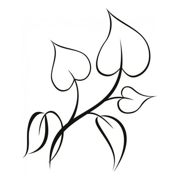 Decomural Leaf Heart Floral Trees WS-18128