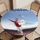 thumbnail image 5 of Cristiano Ronaldo-theme Fitted Round Tablecloths Elastic Edged Table Covers Waterproof Table Cloth for Kitchen Holiday Party Tables Decor 120cm, 5 of 6