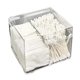 thumbnail image 1 of Canister para almohadillas de maquillaje, hilo hilo, almacenamiento de vanidad, sales de baño, cosméticos, decoración del baño del hogar (3 rejillas transparentes), 1 of 3