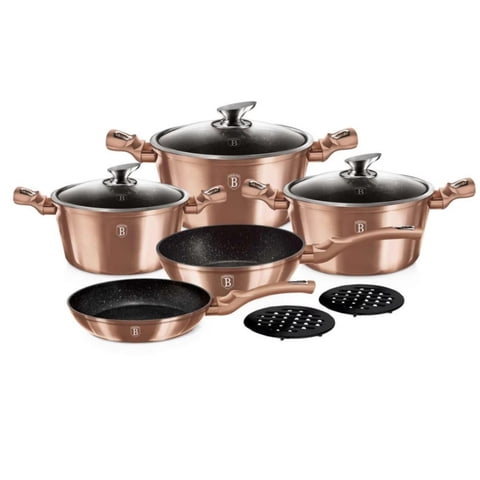 Berlinger Haus - Bateria De Cocina 10 Pzs Copper Metallic Line Antiadherente