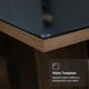 thumbnail image 5 of Mesa de Comedor Madesa 5389 con Vidrio Rectangular Marrón/Negro, 5 of 6