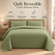 thumbnail image 2 of Cubrecama Verano Quilt Deluxe Super King 270x260 Cm Reversible 2 Fundas Oliva, 2 of 3