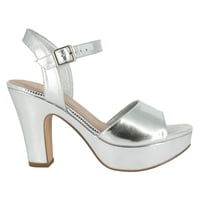 Sandalia Plataforma Itai Plateado Alquimia