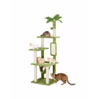 Genérico - Rascador Gatos Torre Yute Michis Arbol Palmera Hojas Verde