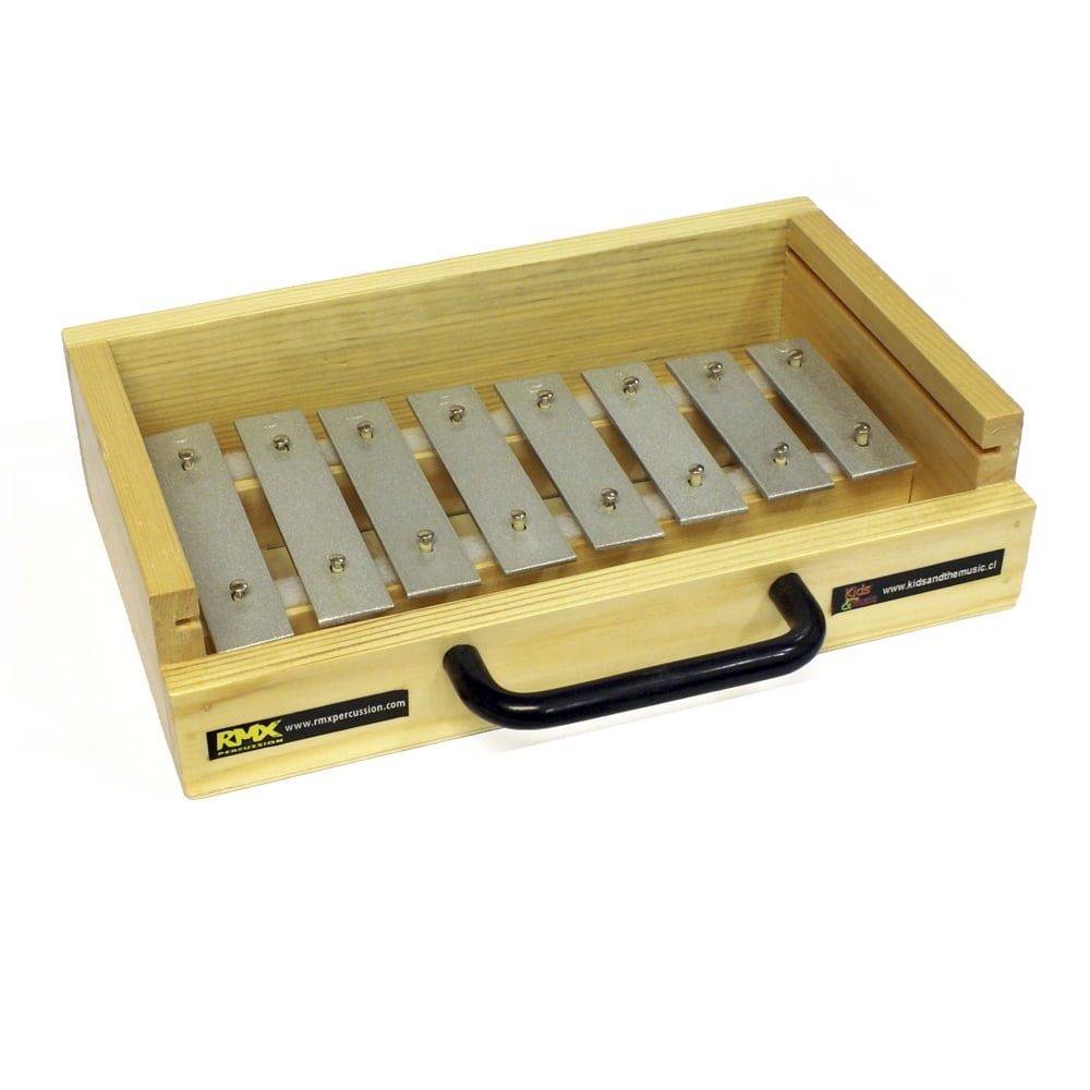 Metalofono 8 Notas Cromado En Caja Modelo 8aa Rmx