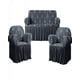 thumbnail image 2 of Pack De Fundas De Sofa 3+1+1 Con Velo Color Gris, 2 of 4