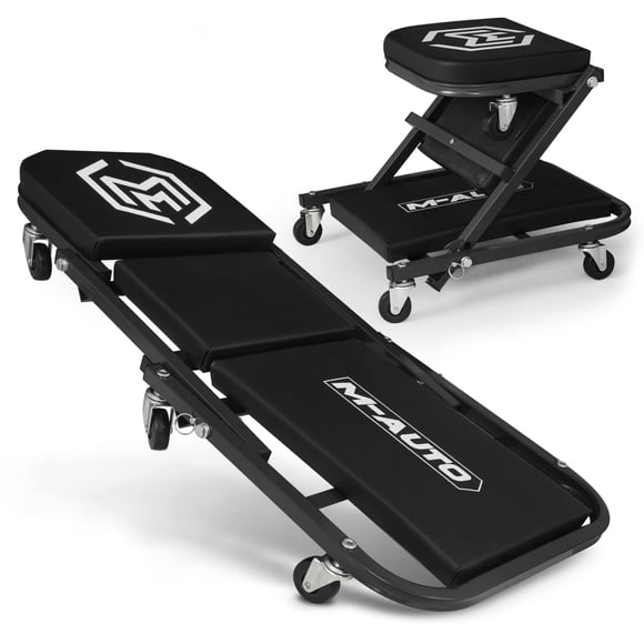Creeper y asiento plegables para coche M-AUTO, plegables en Z Creeper