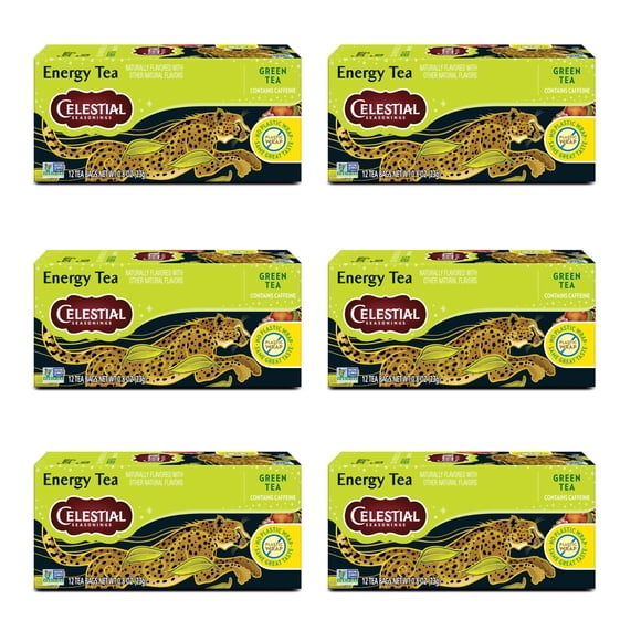 Té Celestial Seasonings Energy Green con Cafeína 12 Bolsitas x 6