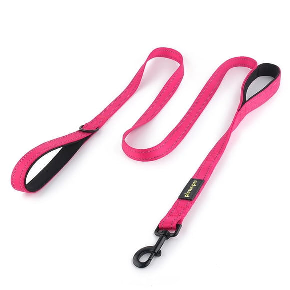 Correa Para Perros Con Doble Asa 1 8 M Color Rosa Reflectante