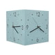 thumbnail image 2 of Reloj De La Pared De La Esquina De Doble Cara Reloj De Esquina Cuadrada Para La Sala De Estar En Casa Azul, 2 of 5
